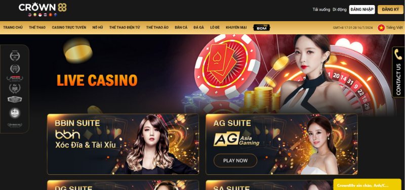 Siêu phẩm live casino mang tới đa dạng những trò chơi hấp dẫn